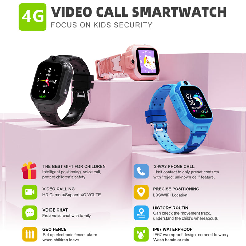 KidTrack 4G-Smart Watch with HD Camera