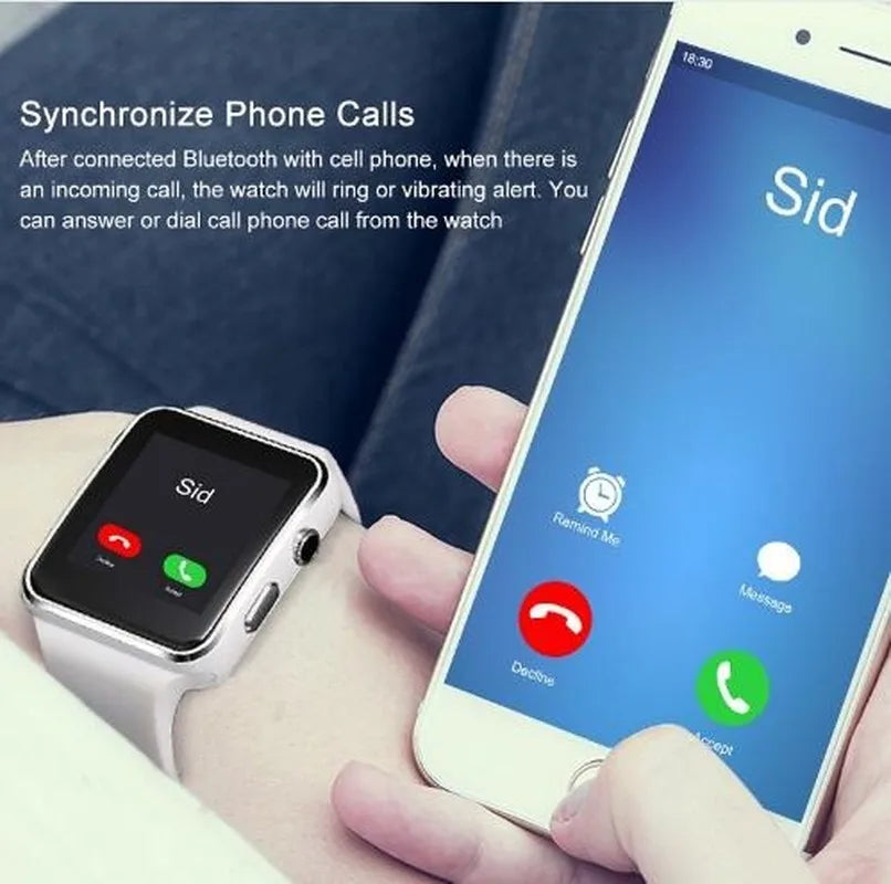 X6 Bluetooth Smart Watch with Camera and SIM